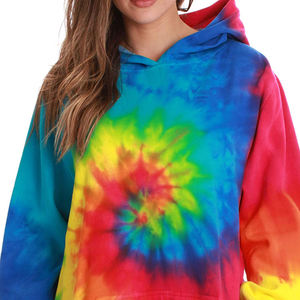 Fully Customizable High Quality <b>Tie</b>-<b>Dye</b> <b>Hoodie</b> Cotton Fleece Material Made <b>Tie</b> & <b>Dye</b> <b>Hoodie</b> For Women - Product Image 4