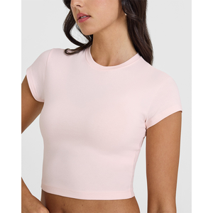 Última camiseta lavada de Ballet Rosa 100% algodón para mujer, camiseta informal ligera y transpirable de diseñador elegante, camiseta de entrenamiento de gimnasio de ajuste relajado - Product Image 5