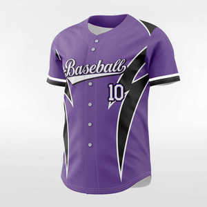 Fully Sublimated Full Button <b>Baseball</b> Jersey Uniforms Softball Jerseys 100% Polyester Anti-Bacterial - Product Image 2