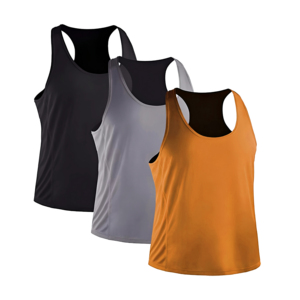 Camiseta sin mangas transpirable para hombre en tela de refrigeración suave de talla grande diseñada para una máxima comodidad durante los deportes de verano y las actividades al aire libre - Product Image 1