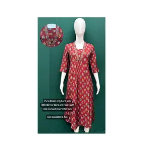 Super Comfortable and Durable Quality Womens Muslin Kurti for Export Selling Available at Affordable Price