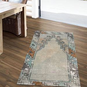 Tapis de prière à motifs vintage, tapis imprimé, design Oushak turc beige, tapis doux non tissé - Product Image 1