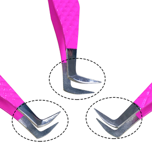 Nouveau diamant saupoudré pointe pince à épiler diamant poignée Extension de cils pince à épiler pointe enduite marque privée - Product Image 2