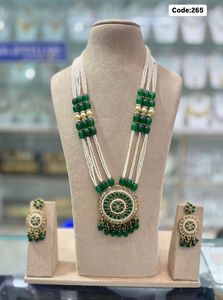 Collier de mariée et boucles d'oreilles en perles de cuivre d'inspiration vintage ensemble de bijoux de mariage de luxe cadeau pour les femmes pour les fêtes - Product Image 6