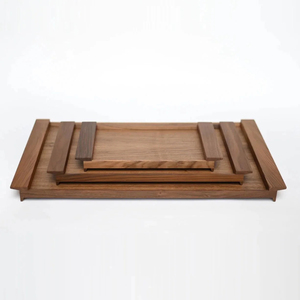 Plateau en bois de luxe Home Meilleur plateau de service solide en bois Taille et forme personnalisées pour la vaisselle Utilisation de la cuisine Plateau de nourriture en bois - Product Image 1