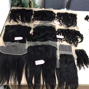 EXTENSION de cheveux humains Remy avec dentelle transparente nouée à la main, de haute qualité, vierges, vietnamien, au prix de gros - Product Image 6