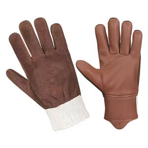 Precio al por mayor personalizado nuevo último diseño piel de cabra guantes de conductor de cuero antideslizante anti-impacto guantes de trabajo de seguridad - Product Image 5