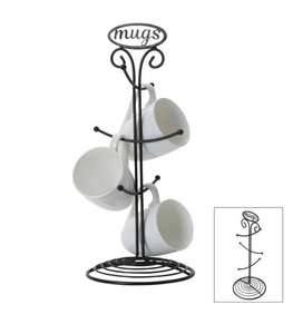 Soporte para tazas de metal plateado para exhibición de encimera que permite un fácil acceso a las tazas mientras ahorra un valioso espacio en la cocina de manera efectiva - Product Image 6