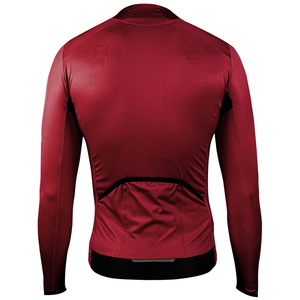 Jersey de Ciclismo Unisex Rojo de Manga Larga, Ligero y Ecológico, 100% Poliéster, Absorbente de Sudor, Transpirable y de Secado Rápido - Product Image 6