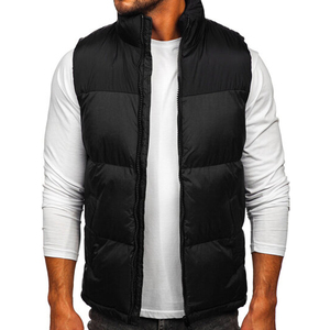 Chaleco acolchado con logotipo personalizado para hombre, chaleco acolchado de invierno, chaleco de burbujas para hombre, chaqueta de plumón sin mangas, chaleco acolchado cálido OEM - Product Image 1