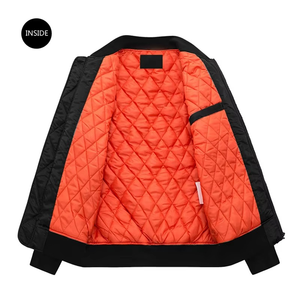 Chaqueta de bombardero de hombre de talla grande con logotipo personalizado liso de piloto negro de diseñador de alta calidad con logotipo personalizado en varios colores - Product Image 2