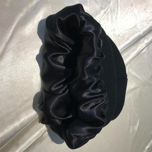 Bonnet personnalisé de haute qualité doublé de satin noir casquettes de tête de mort bonnet Skully bonnet en gros pour le cyclisme et l'alpinisme - Product Image 5