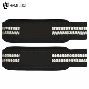 Vente en gros Logo personnalisé Fitness Dragonnes de poignet Manchette d'haltérophilie de gymnastique en coton - Product Image 5