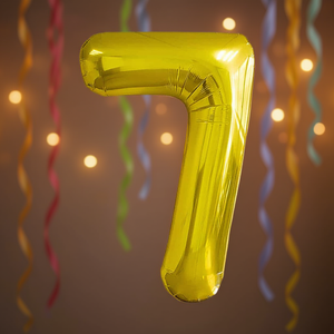 Palloncini Numero Party Love Oro N7 80cm Confezione da 12 pezzi - Product Image 3