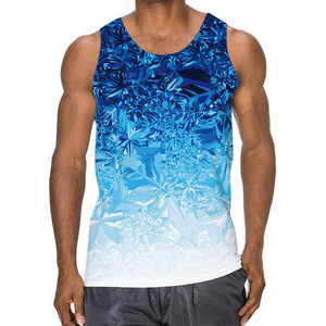 2023 Summer Custom Logo Tank Top for <b>Men</b> <b>Sports</b> Fitness Gym <b>Vest</b> 3D Pattern Casual Breathable Polyester Muscle Workouts Washed - Product Image 4
