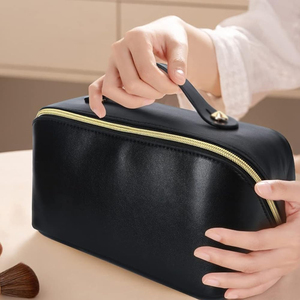 Wholesale Manufacturer Leather Dopp Kit Toiletry <b>Bag</b> Travel Case Makeup Shaving Wash <b>Bag</b> for <b>Men</b> and Women - Product Image 6