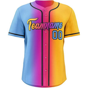 Conjuntos de jerseys de béisbol de alta calidad personalizados, desodorante de secado rápido, transpirable, 100% tela de malla de poliéster, reciclable de talla grande - Product Image 3