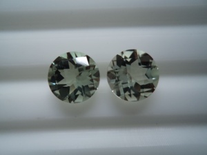 Amatista verde natural, piedra preciosa de corte facetado con forma brillante redonda, piedra preciosa suelta genuina para hacer joyas, uso a granel - Product Image 2