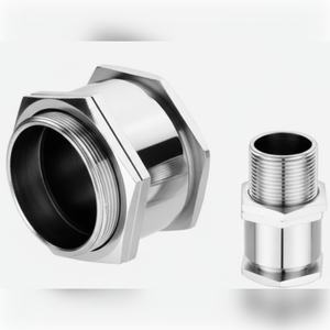 Presse-câble à compression simple en laiton nickelé, service moyen, 1/2 12 mm, étanche IP56, filetage métrique NPT PG BSP - Product Image 2