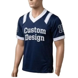 <b>Retro</b> Style <b>Football</b> Jersey Vintage Mesh Short Sleeve Sportswear Striped Shoulder Custom Logo Team Apparel - Product Image 1