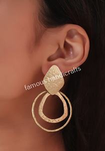 ต่างหูทองเหลืองแฟชั่นต่างหูวินเทจสุดหรูสำหรับผู้หญิงต่างหูดีไซน์เนอร์ยอดนิยมปรับขนาดได้ตามต้องการ - Product Image 6