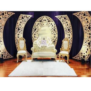 Marcos de Escenario para Recepción de Bodas Contemporáneas, Marco Dorado para Fondo de Escenario de Boda, Decoración Impresionante, Marcos Estilo C, Sudáfrica - Product Image 1