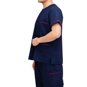 Conjuntos de uniformes de enfermera personalizados pantalones médicos de cintura alta de manga corta para mujer para hospital - Product Image 5