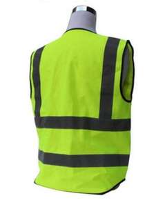 Chaleco de Seguridad Reflectante Unisex de Alta Visibilidad con Bolsillos y Cierre Frontal, con Color y Talla Personalizables - Product Image 2