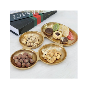 Cuenco y frutas secas de 3 secciones de aluminio, superventas, cuenco de tuerca de aluminio y Metal, decoraciones de mesa, diseño de pez estrella, cuenco para servir frutas - Product Image 5