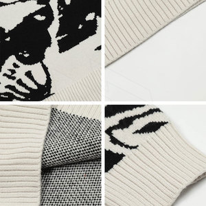 Pull de luxe en mohair lourd et laine Pull en tricot respirant de qualité supérieure avec logo personnalisé Position avant pour l'hiver - Product Image 4