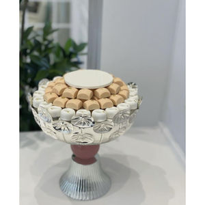 ชามช็อคโกแลตสีขาวและสีทองดีไซน์สุดหรูทำด้วยมือขนาดใหญ่ชามเสิร์ฟขนม - Product Image 2