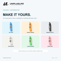 Planche de surf électrique UNPLUGLIFE RIDE 10, 10 kW, en fibre de verre, avec batterie de 5,4 kWh, pour l'entraînement