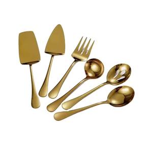 High Quality Eco-Friendly American Style Stainless Steel Dining Flatware Spoon Fork Set Wedding <b>Steak</b> High Mirror Polish Serving - Product Image 2