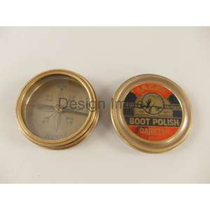 เข็มทิศทองเหลืองปรับแต่งได้พร้อมกล่องเข็มทิศทะเลของที่ระลึกกล่องของขวัญโปรโมชั่น - Product Image 6