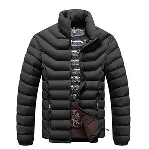 Veste matelassée brillante pour homme sur mesure, col montant, logo frontal, fabricant OEM, vêtements d'extérieur chauds, designs de haute qualité - Product Image 2