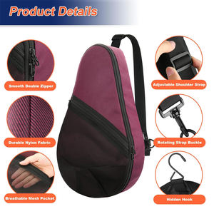 Bolsa para Raqueta de Pickleball, Bolsa Bandolera Ajustable, Mochila Cruzada, Bolsas Deportivas Personalizadas OEM para Hombres y Mujeres - Product Image 6