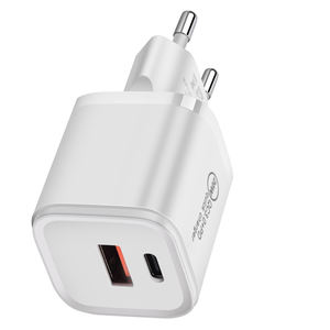 Chargeur mural rapide Mini GaN 20W certifié SAA avec double port A+C PD et QC3.0, ignifuge, pour Android - Product Image 2