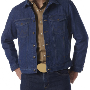 Hot Stylish <b>Jean</b> Jacket Casual Wear Wholesale OEM High Quality Cotton <b>Jeans</b> Jacket Custom Men Denim Jacket Black Blue Color - Product Image 6