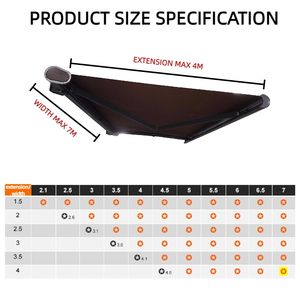 Auvent rétractable motorisé pour terrasse extérieure avec lumières LED personnalisées - Product Image 2