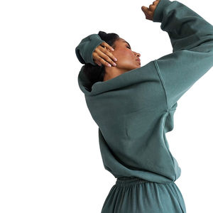 Sweat-shirt surdimensionné brodé personnalisé pour femmes, vente en gros, sweat-shirt ras du cou - Product Image 4