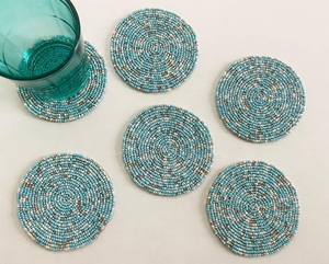 Sous-verre en perles de luxe fait main, non fini, écologique, antibactérien, avec option de broderie pour la maison et les mariages - Product Image 5