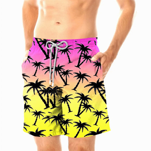 Wholesale High Quality 100% Cotton Custom Board Shorts for <b>Men</b> Eco-Friendly Quick Dry Beach <b>Trunks</b> - Product Image 5