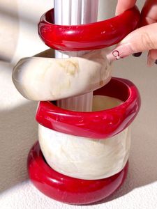 Bracelet en résine bijoux de créateurs de mode bracelet en résine couleur cadeau marbre ambre irrégulier autre bracelet pour femmes filles - Product Image 2