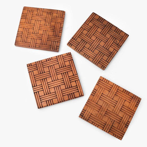 Luxury custom design coffee wooden coaster home kitchen office dining table tea cups coffee mugs beer cans bar <b>water</b> <b>glasses</b> - Product Image 2