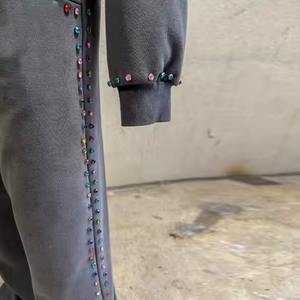 Venta al por mayor de sudaderas con capucha de lana lavada con ácido de gran tamaño para hombre logotipo personalizado ropa de calle hombro caído cuello con capucha peso pesado para el invierno - Product Image 4