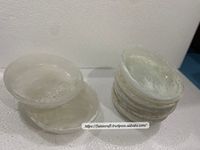 Ensemble de bols de service classiques en céramique faits à la main, hautement polis, légers, personnalisés pour la maison, l'hôtel, le restaurant, Inde, 6 à 10 pièces