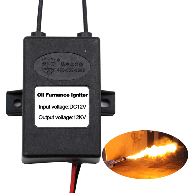 12 Volt Input Ignition Transformer Methanol Diesel Waste Oil Ignition Ceramic Needle Egg Incubators Gas Burner Igniter