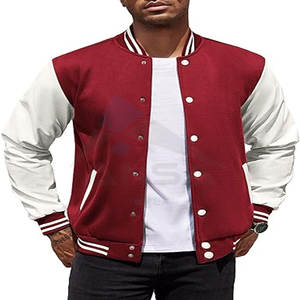 Premium Custom Letterman Varsity <b>Jackets</b> for Men Canvas Breathable Formal Baseball Embroidered Logos Patches <b>Burgundy</b> - Product Image 2