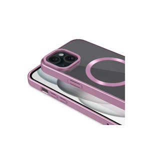 Étui de protection pour iPhone 15 Plus en silicone argenté, design mat de la série ATA Setro, compatible avec la recharge sans fil MagSafe - Product Image 3