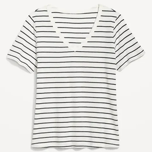 Best Strip Design Newest Style Short Sleeve Short T-Shirt Casual <b>Women</b> Customized logo New Stylish T-shirt for <b>Women</b> - Product Image 1